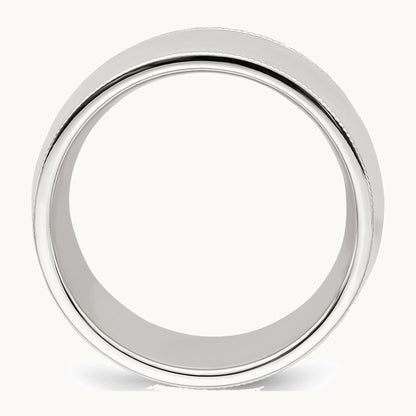 Comfort Fit Half Round Milgrain Band — photo set