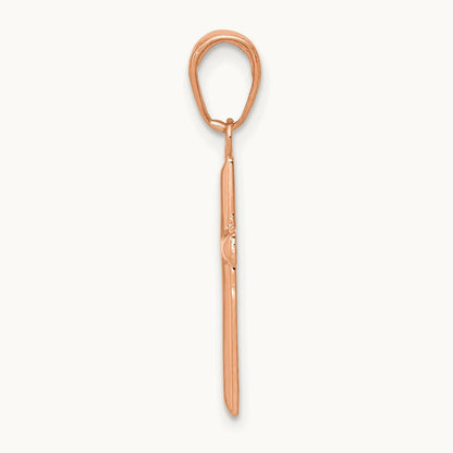 Small Cross Pendant, 14K Rose Gold