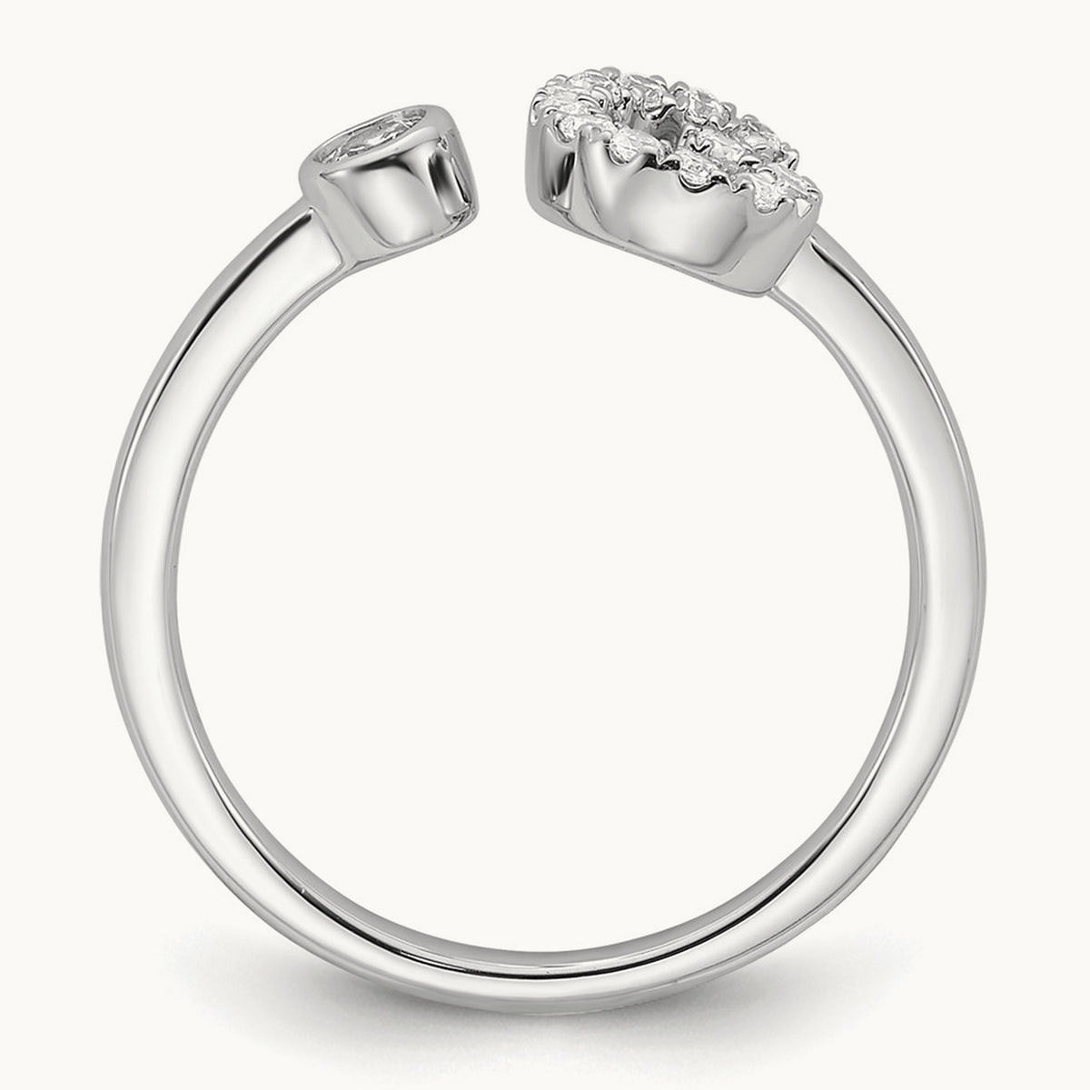 Initial G Adjustable Ring, 0.20 ct tw Lab-Grown Diamond