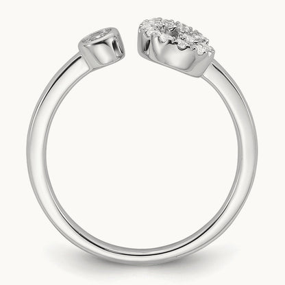 Initial G Adjustable Ring, 0.20 ct tw Lab-Grown Diamond