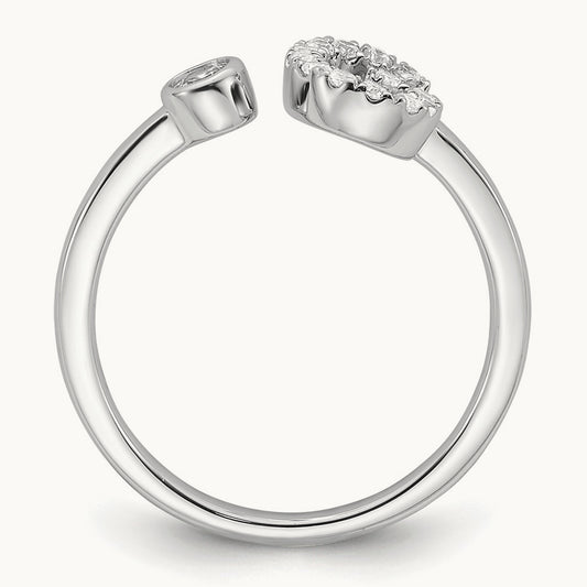 Initial G Adjustable Ring, 0.20 ct tw Lab-Grown Diamond