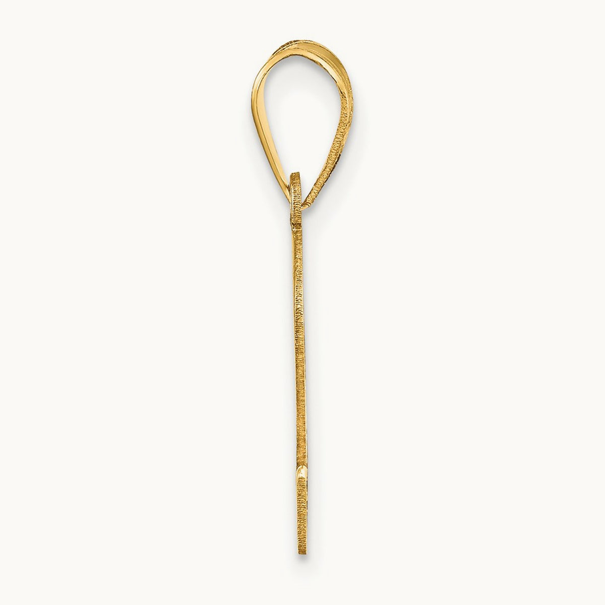Polished Number 2 Pendant — 14K Yellow Gold, 17.06mm