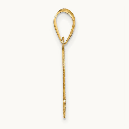 Polished Number 2 Pendant — 14K Yellow Gold, 17.06mm
