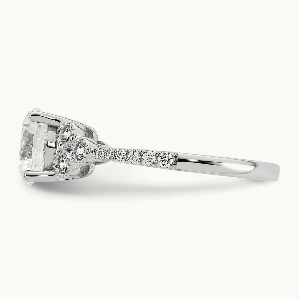 Round Semi-Mount Engagement Ring — 1 1/2 ct, 7