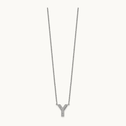 Initial Y Necklace, 0.10 ct tw Lab-Grown Diamond