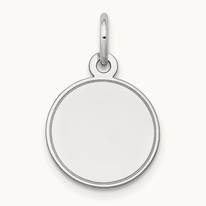 Plain .018 Gauge Round Engravable Disc Charm — photo set