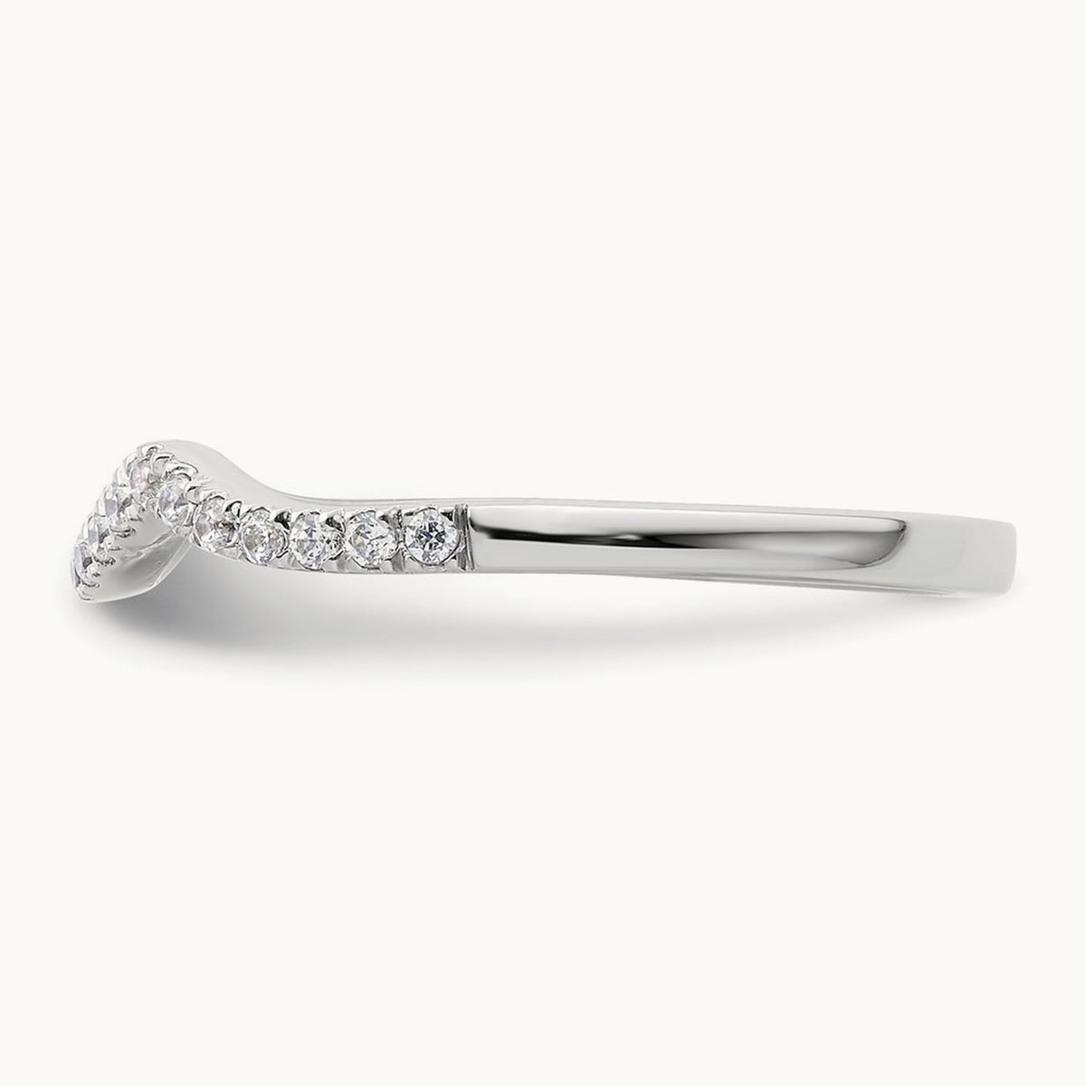 Diamond Wedding Band, 14K White Gold