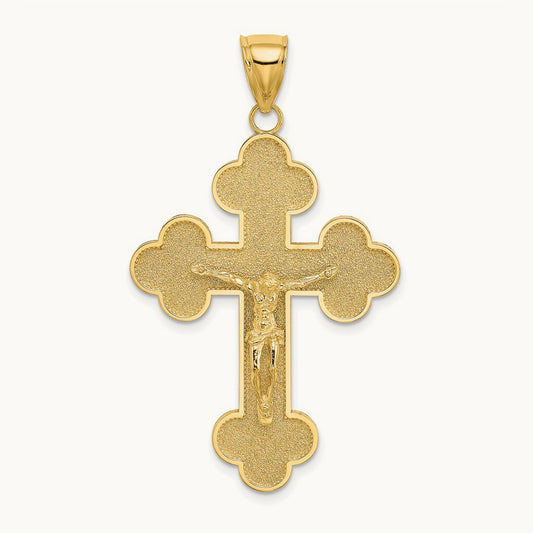 Crucifix W/ Budded Tips Charm — 45.5mm