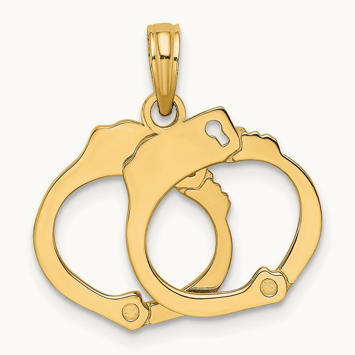 2-Piece Handcuffs Charm — 14.3mm