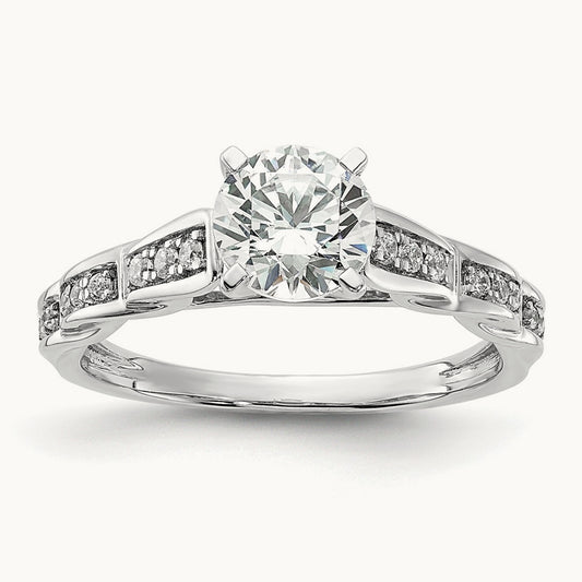 Twisted Semi-Mount Engagement Ring, 0.10 ct tw