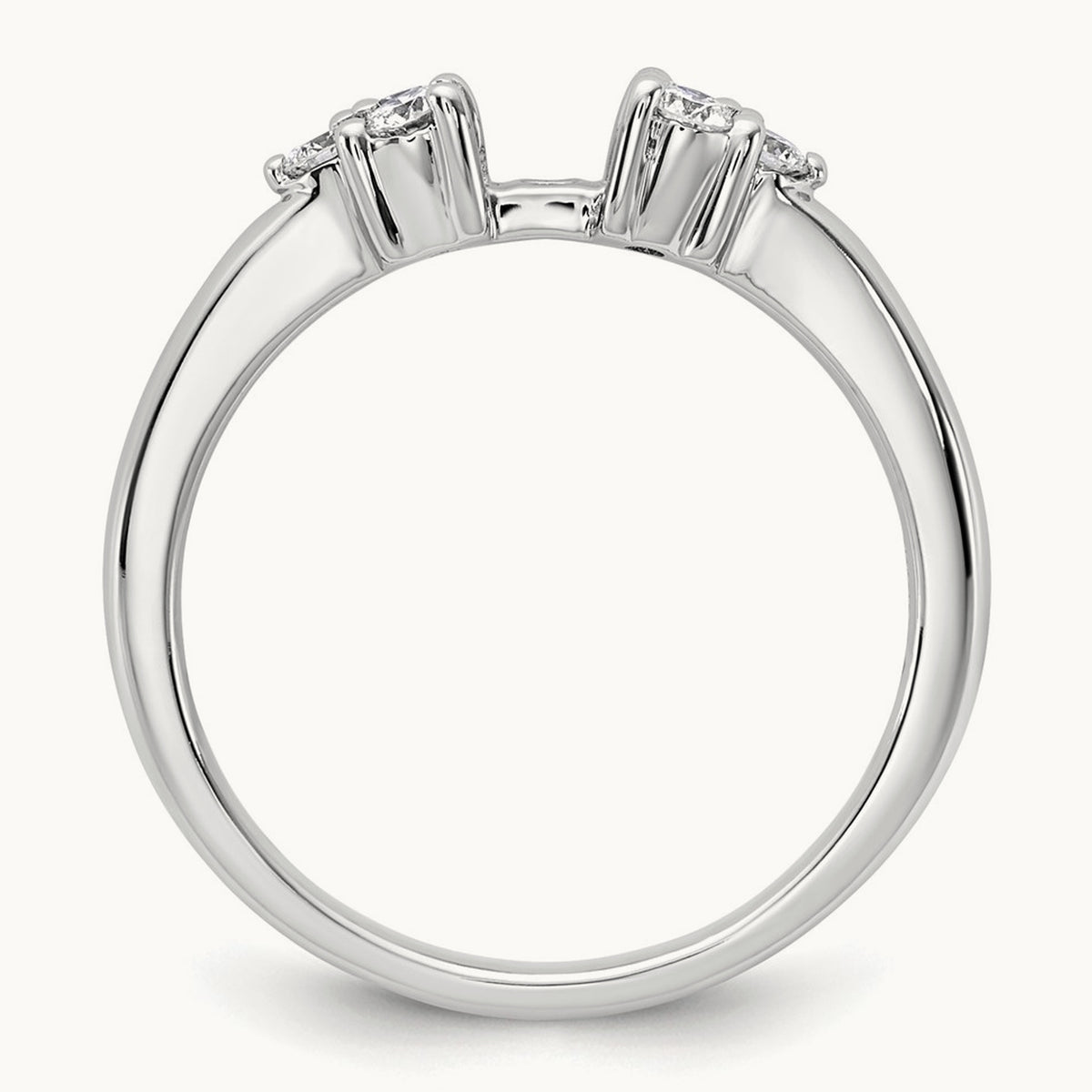 Semi-Mount Peg Set Engagement Ring, 0.25 ct tw Lab-Grown Diamond
