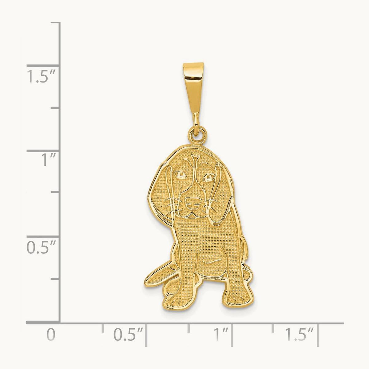 Beagle Pendant, 14K