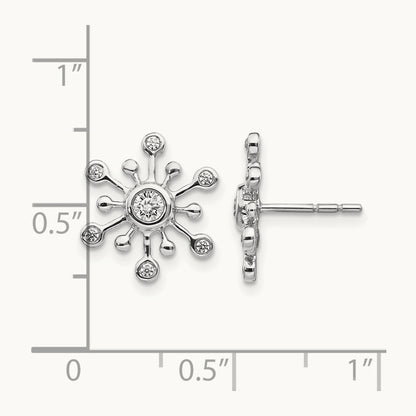 Diamond Snowflake Earrings — photo set