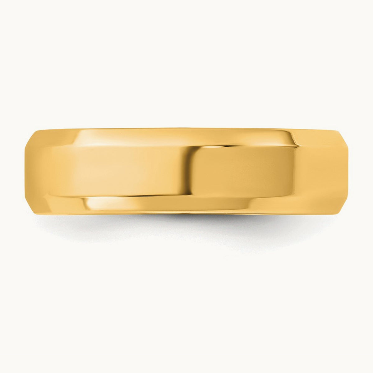 Bevel Edge Comfort Fit Band — 14K Yellow Gold, 5.5mm