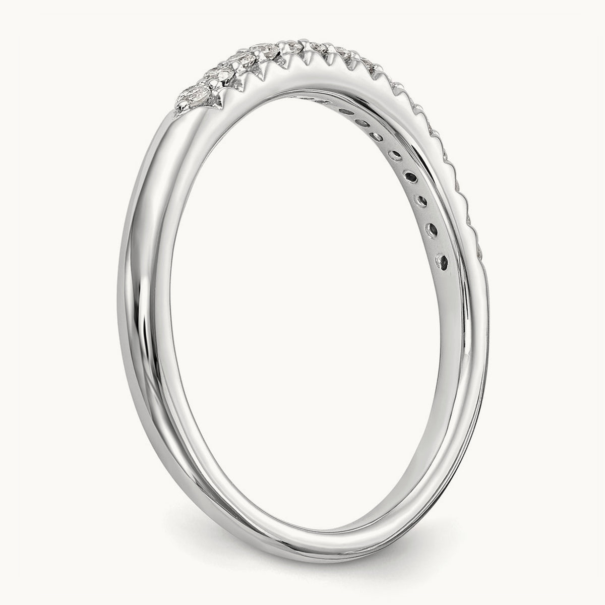 Diamond Wedding Band, 14K White Gold
