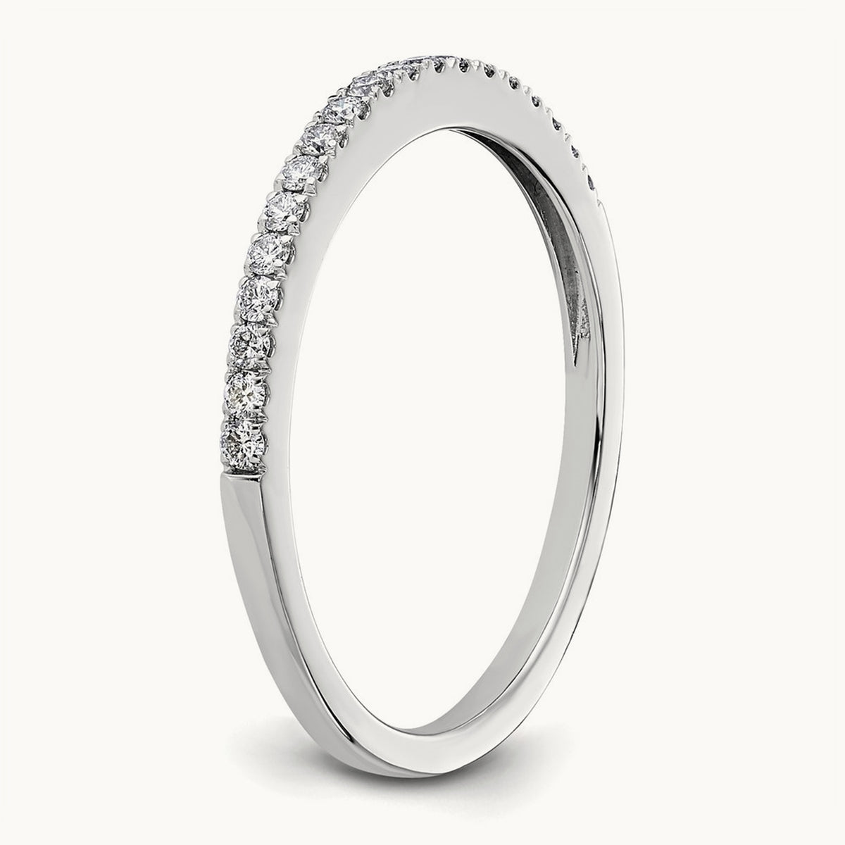 Diamond Wedding Band, 14K White Gold