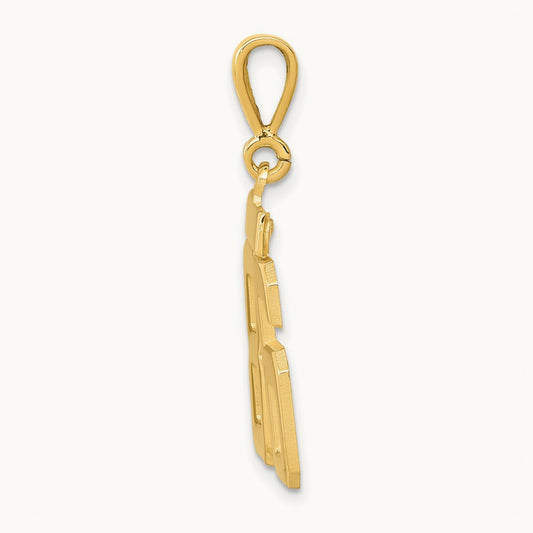 Medium Polished Number 86 Charm, 14K