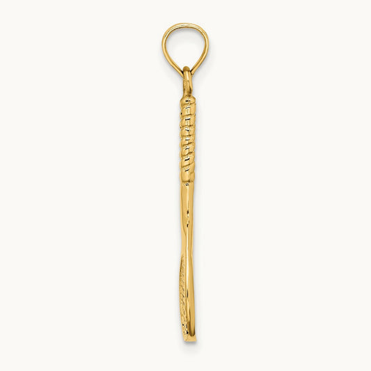 3-D Tennis Racquet Charm, 14K