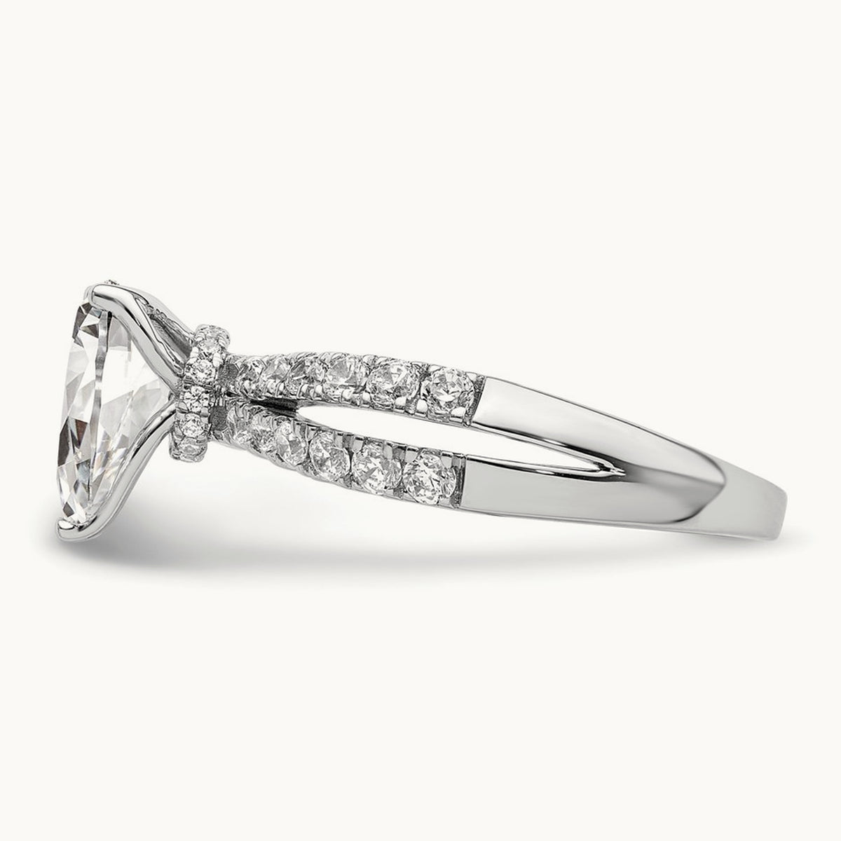 Pear Semi-Mount Engagement Ring, 0.50 ct tw Lab-Grown Diamond