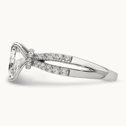 Pear Semi-Mount Engagement Ring, 0.50 ct tw Lab-Grown Diamond