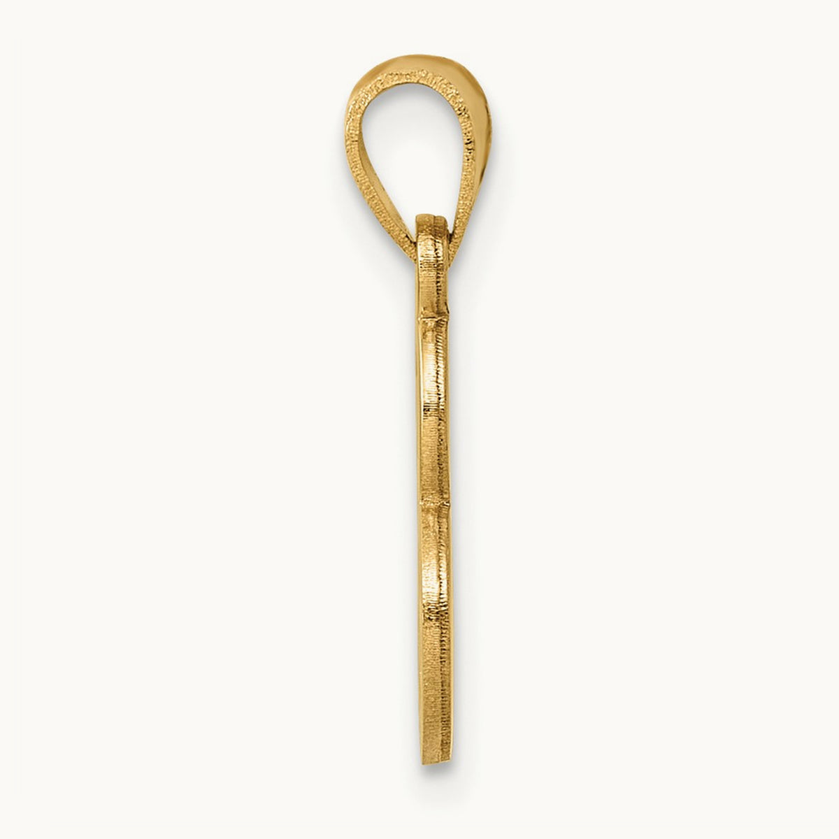 Script Letter E Initial Pendant, 14K Yellow Gold