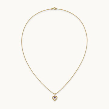 Madi K Amethyst Heart Birthstone Necklace, 3mm, 14K