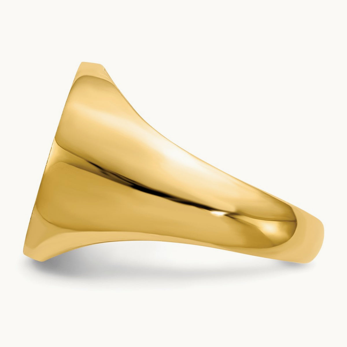 15.5x15. Closed Back Signet Ring, 0mm, 14K