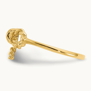 Polished Bow Ring, 14K