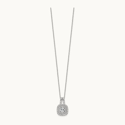 Double Halo Necklace, 1.50 ct tw Lab-Grown Diamond