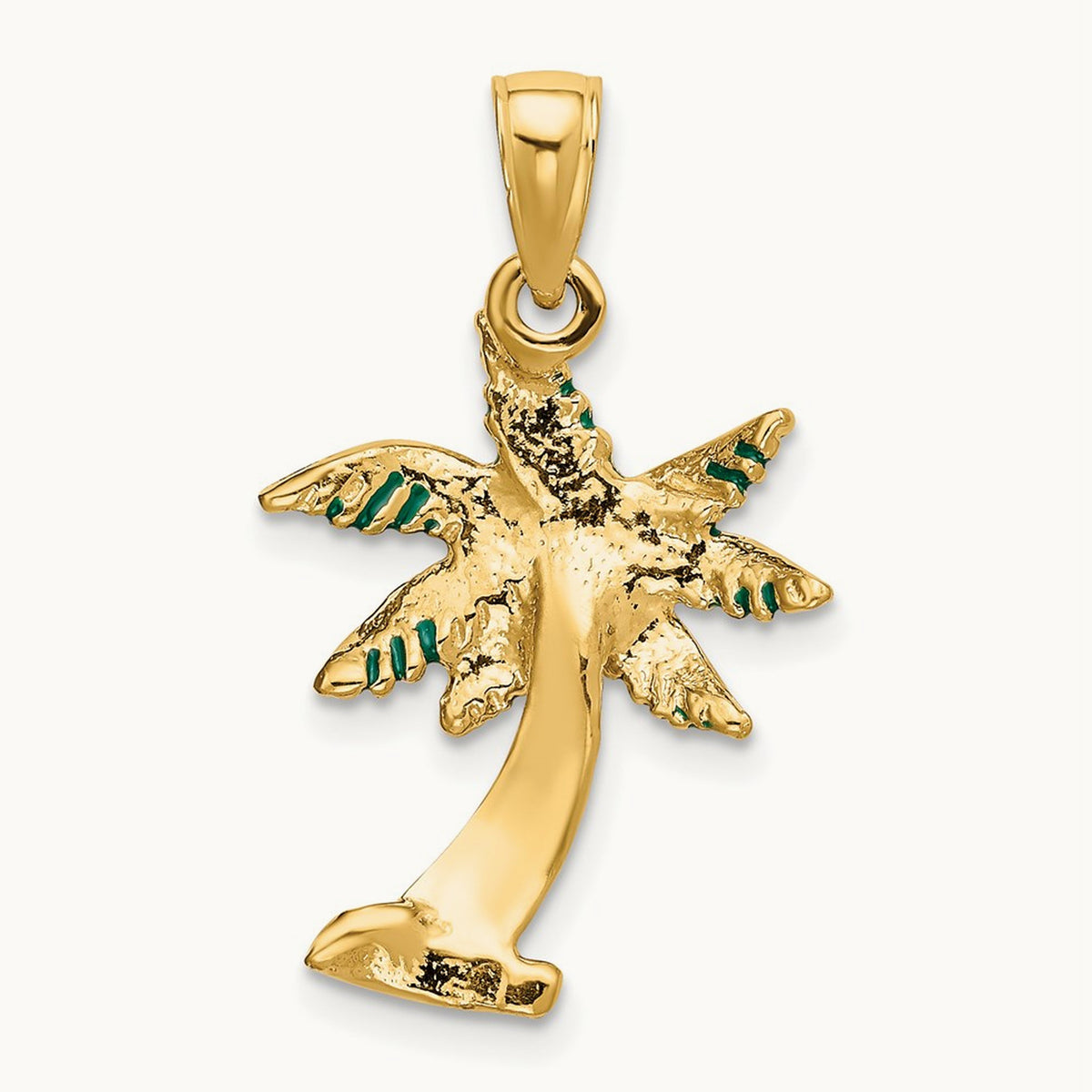 Enameled Palm Tree Pendant — photo set