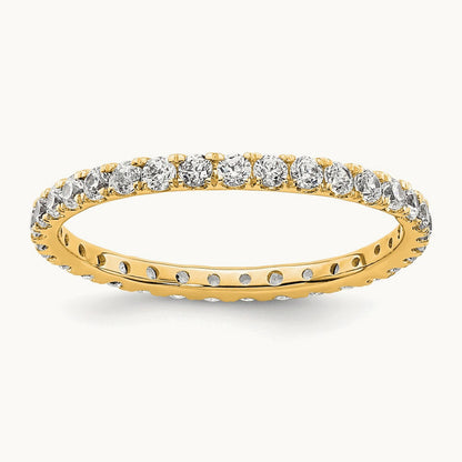 Polished U Shared Prong 1/2ct Diamond Eternity Band