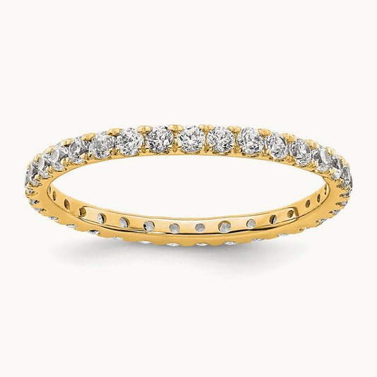 Polished U Shared Prong 1/2ct Diamond Eternity Band