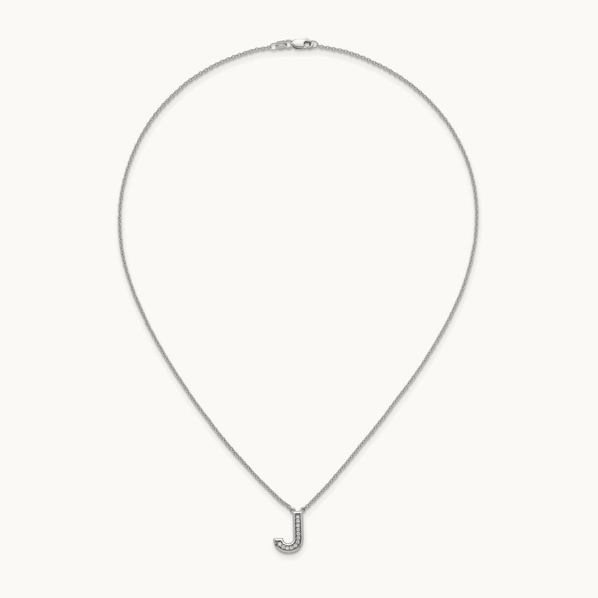 Initial J Necklace, 0.10 ct tw Lab-Grown Diamond