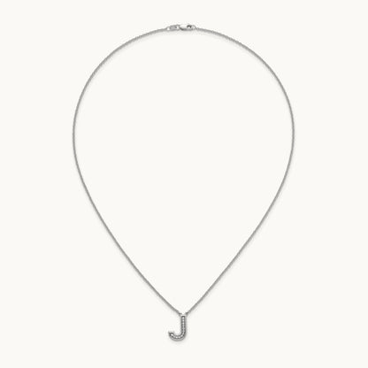 Initial J Necklace, 0.10 ct tw Lab-Grown Diamond