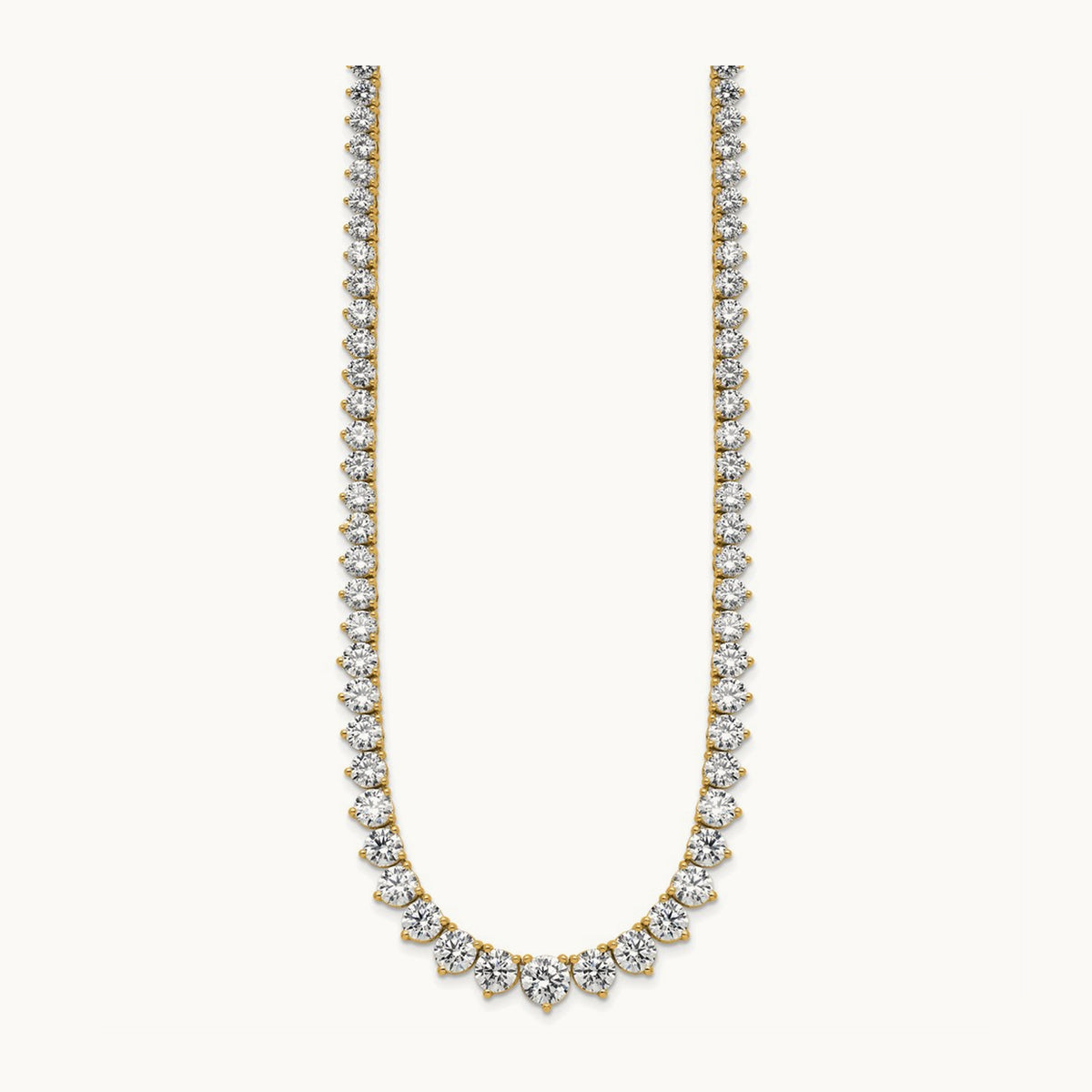 Graduated Tennis Necklace, 26.75 ct tw Lab-Grown Diamond