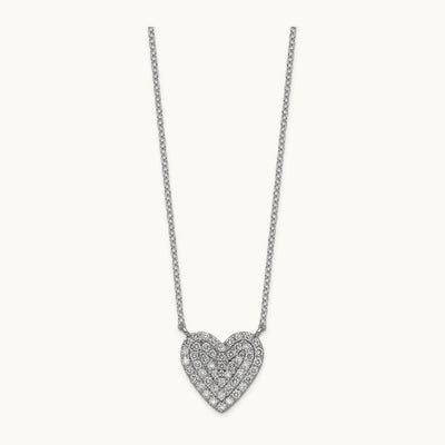 Heart Cluster Necklace, 1/2-1 1/2 ct Lab-Grown Diamond