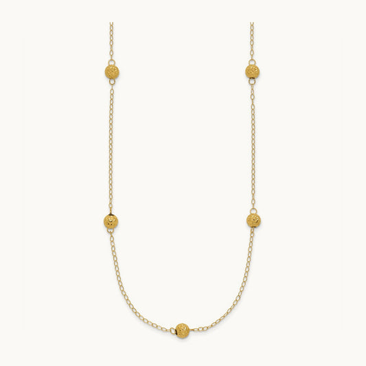Bead Necklace, 14K