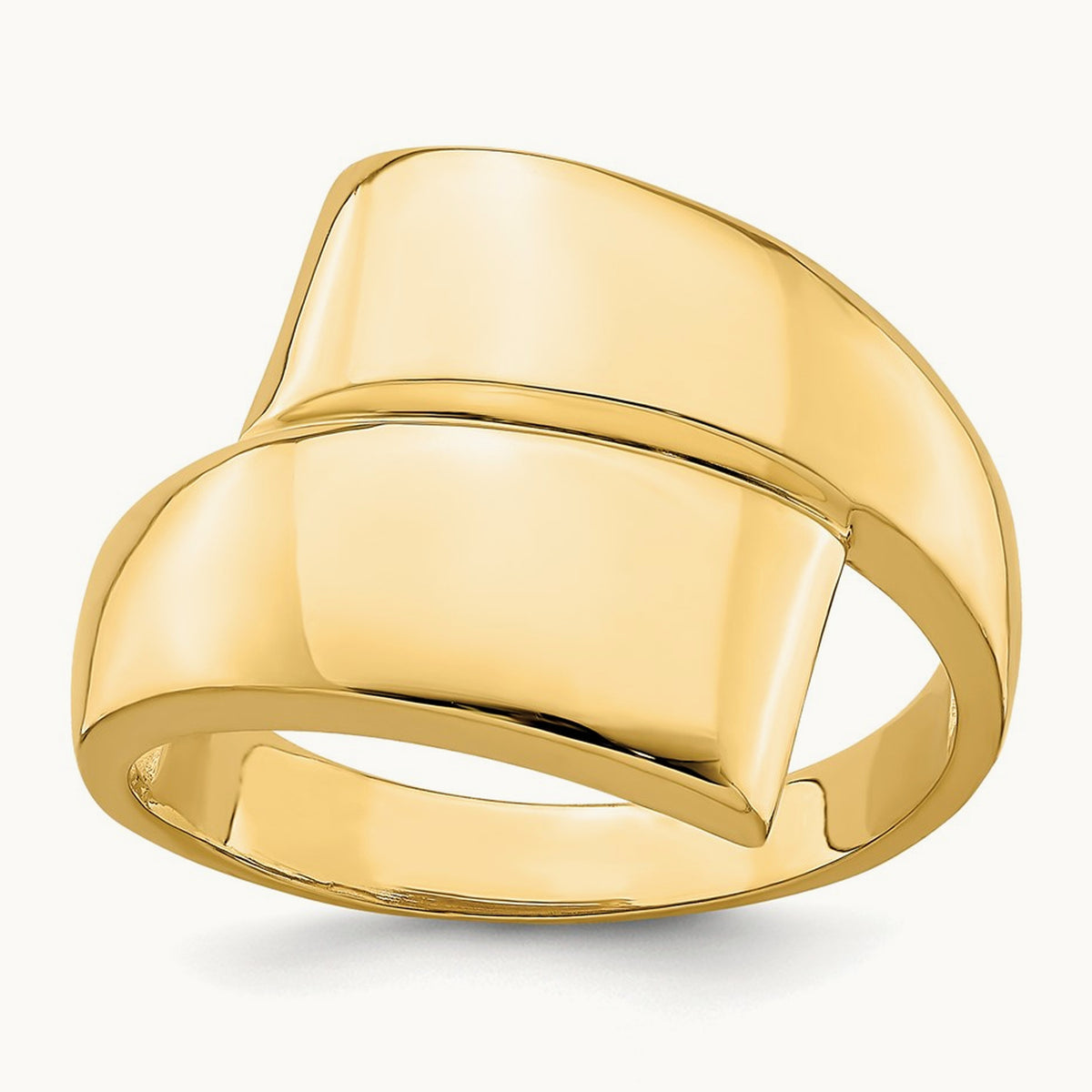 Polished Bypass Ring, 14K