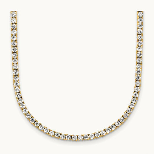 Adjustable Tennis Bolo Necklace, 5.00 ct tw Lab-Grown Diamond — 14K Yellow Gold