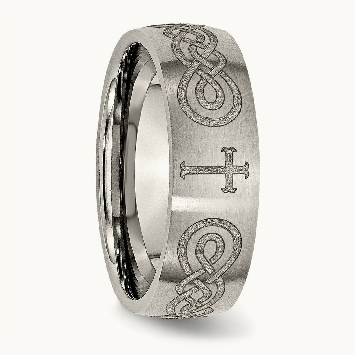 Brushed Cross Laser Design Band — photo set