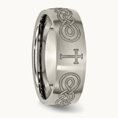 Brushed Cross Laser Design Band — photo set