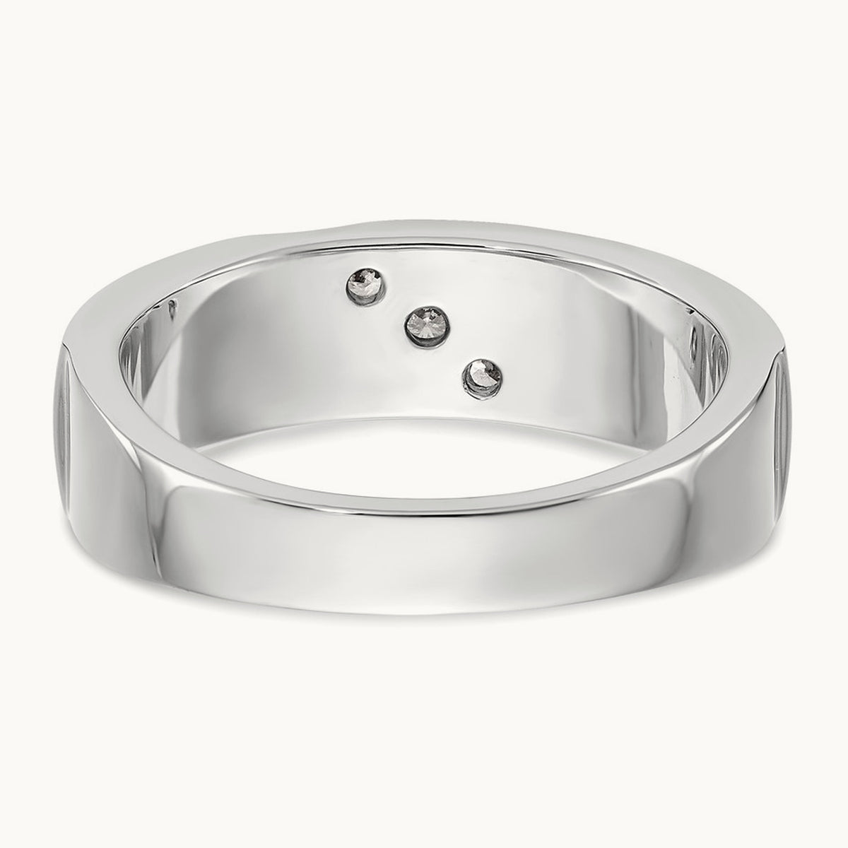 Diamond Men's Band, 14K White Gold
