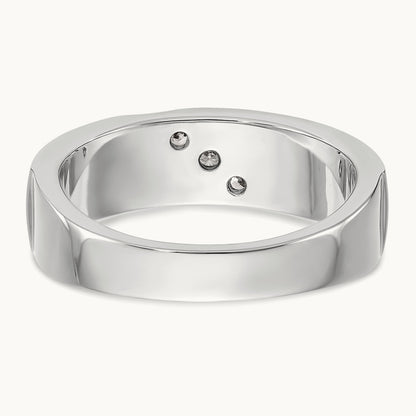 Diamond Men's Band, 14K White Gold