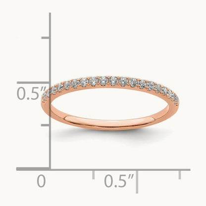 Diamond Wedding Band, 14K Rose Gold