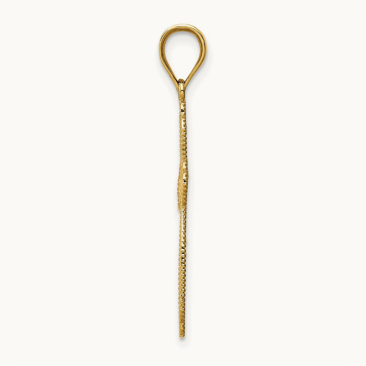 Budded Cross Pendant, 14K