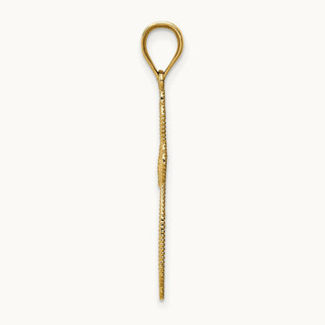 Budded Cross Pendant, 14K
