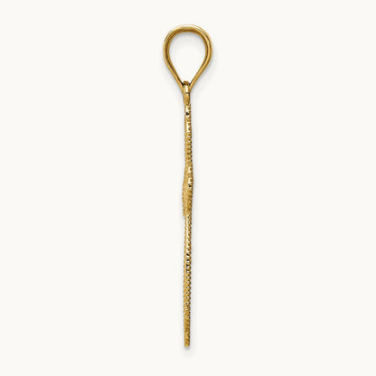 Budded Cross Pendant, 14K