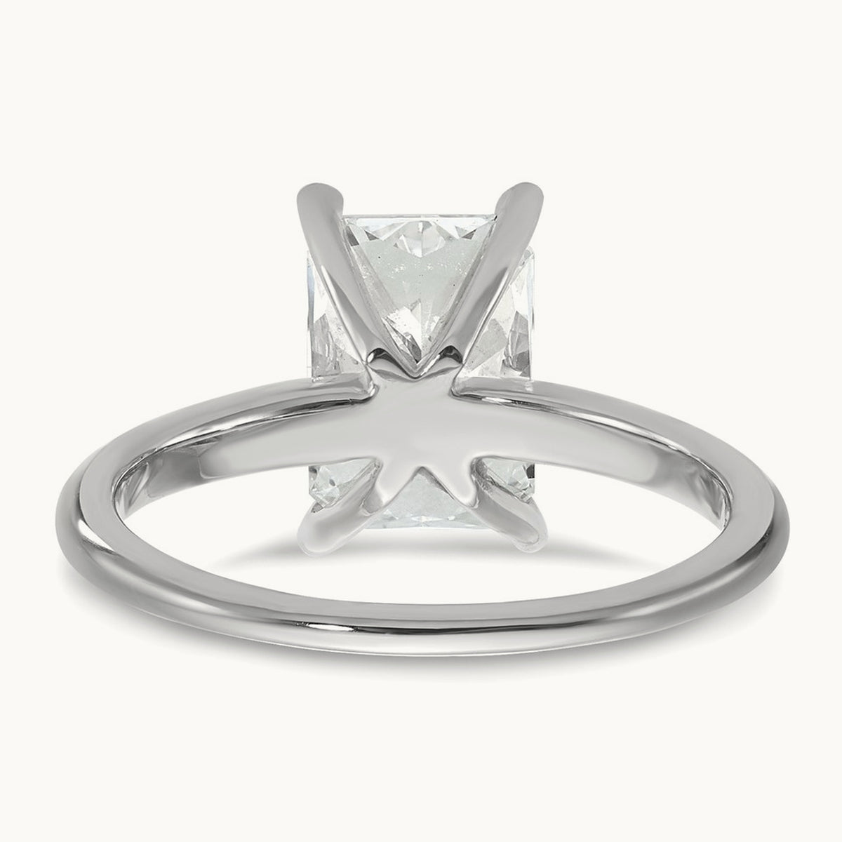 Radiant Solitaire Engagement Ring, 0.50-5.00 ct tw Lab-Grown Diamond — 2 1/2 ct, 14K White Gold