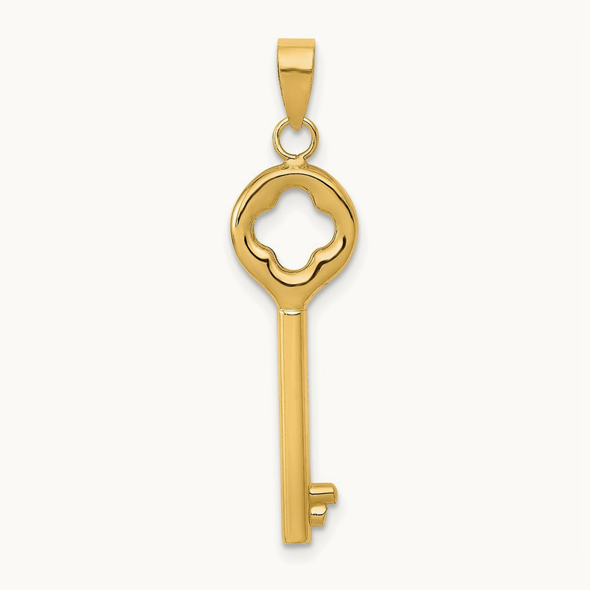 Polished 3-D Key Charm — 34mm