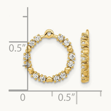 Circle Earring Jackets, 1.00 ct tw Lab-Grown Diamond